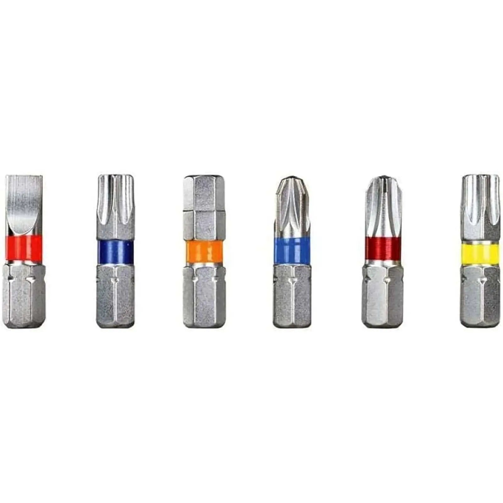 DeWalt Screwdriver Bit Set Colour Coded Magnetic Bit Holer Pozi Phillips Slotted Trx  White Rose Tools