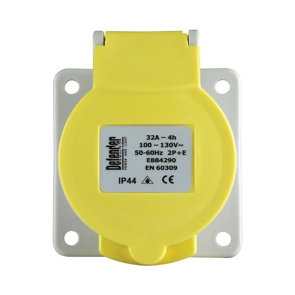 Defender 110V Panel Socket 32A E884290  White Rose Tools
