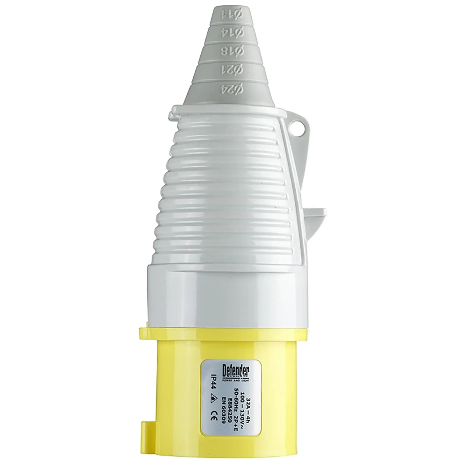 Defender 32A Plug Yellow 110V 