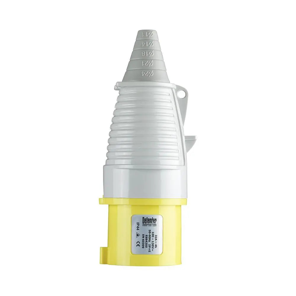 Defender 32A Plug Yellow 110V 