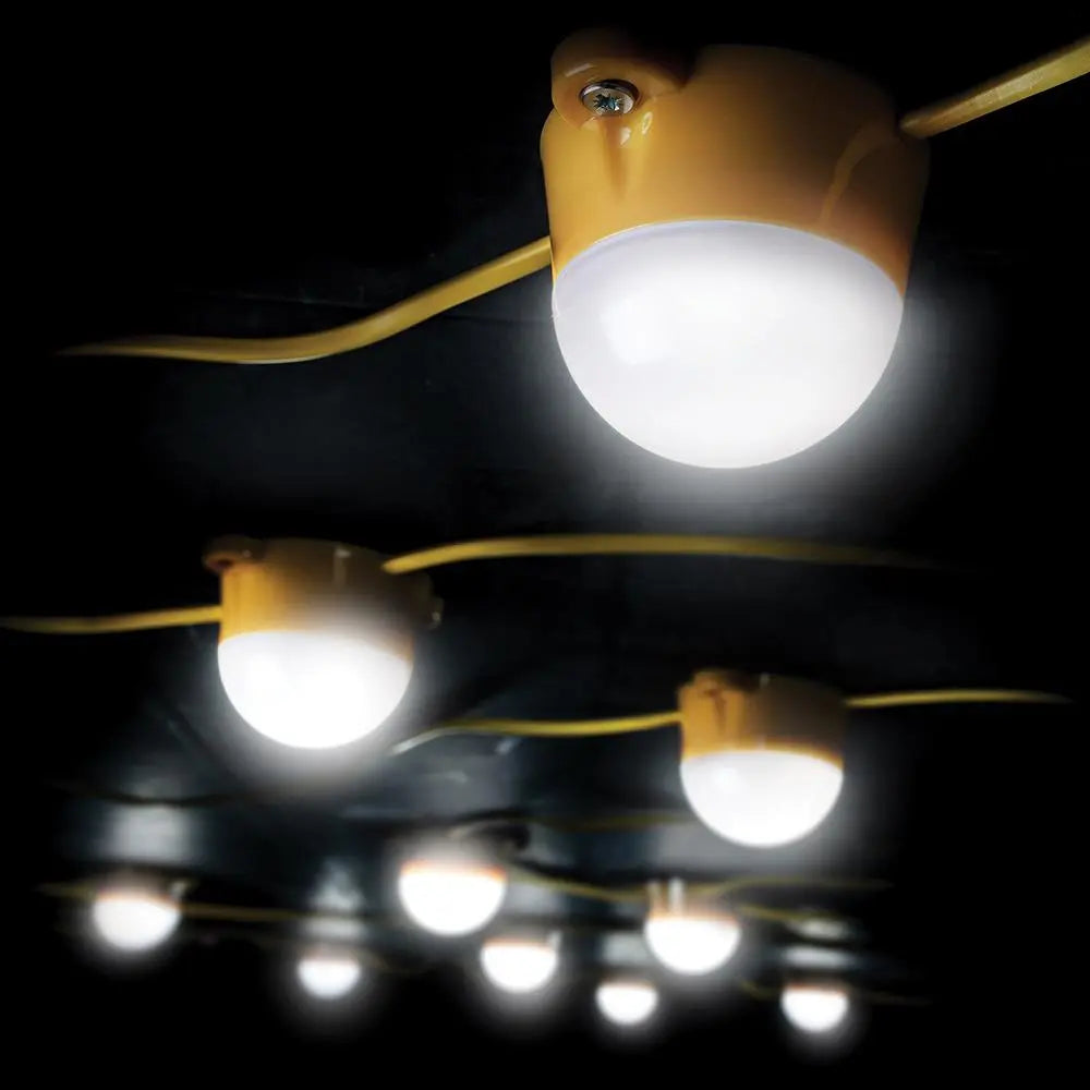 Defender 50W LED Encapsulated Festoon String Lights 22m 110V E89816  White Rose Tools