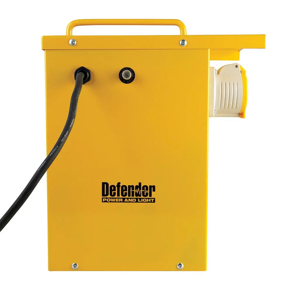 Defender 5kVA Metal Heater Transformer 16A / 32A 110V E205062  White Rose Tools