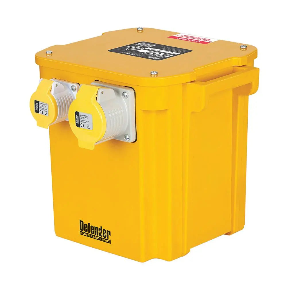 Defender 5kVA Portable Transformer 16A / 32A 110V E205042  White Rose Tools