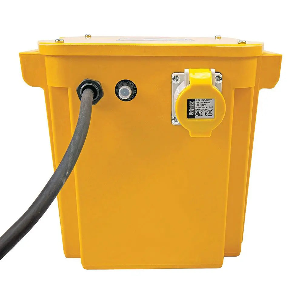 Defender 5kVA Portable Transformer 16A / 32A 110V E205042  White Rose Tools