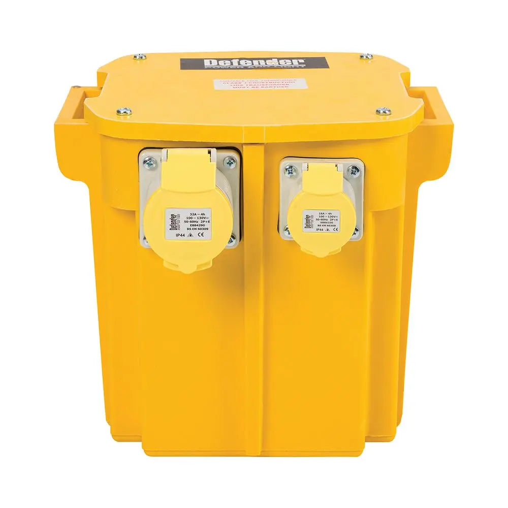 Defender 5kVA Portable Transformer 16A / 32A 110V E205042  White Rose Tools