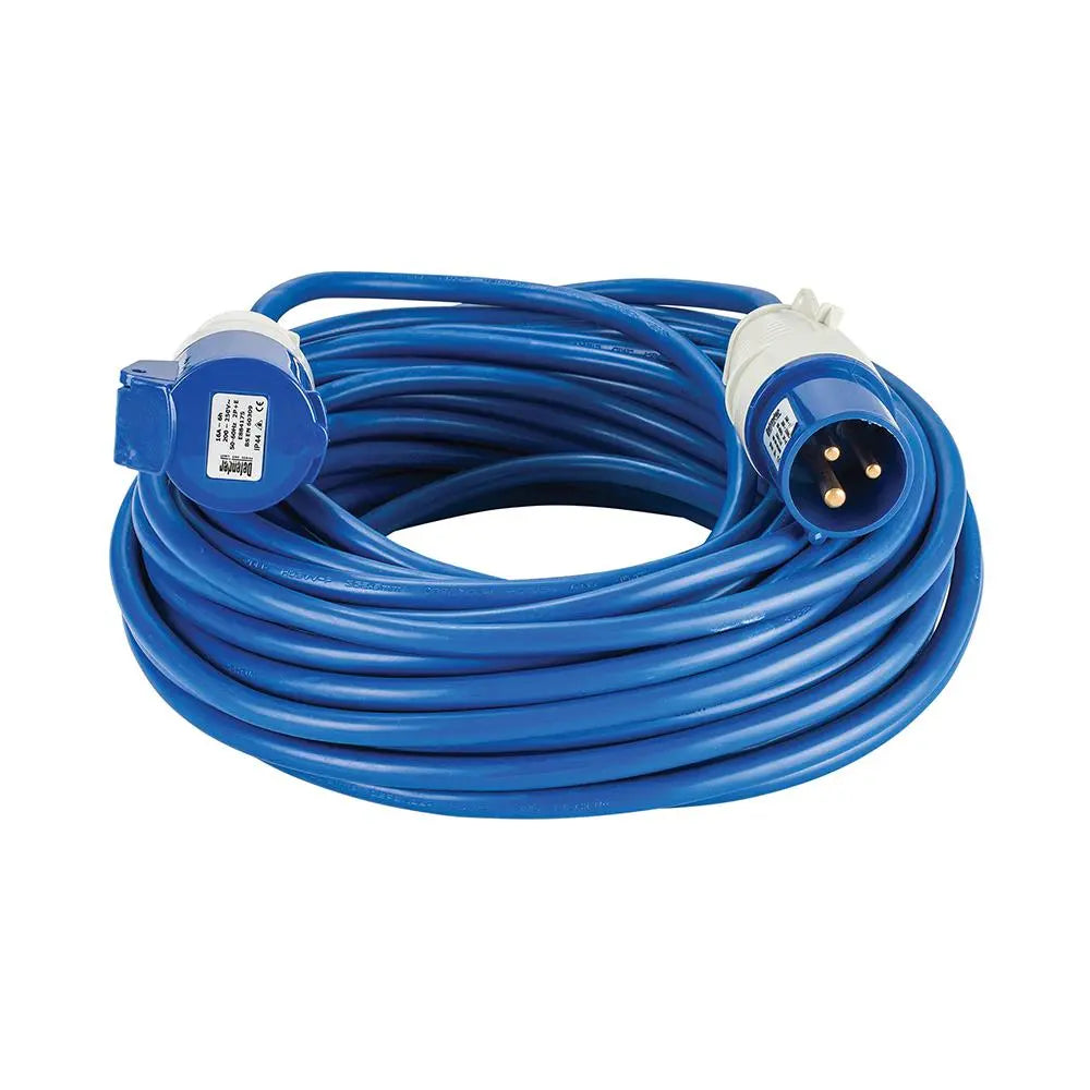 Defender Arctic Extension Lead Blue 2.5mm2 16A 25m 230V E85234  White Rose Tools