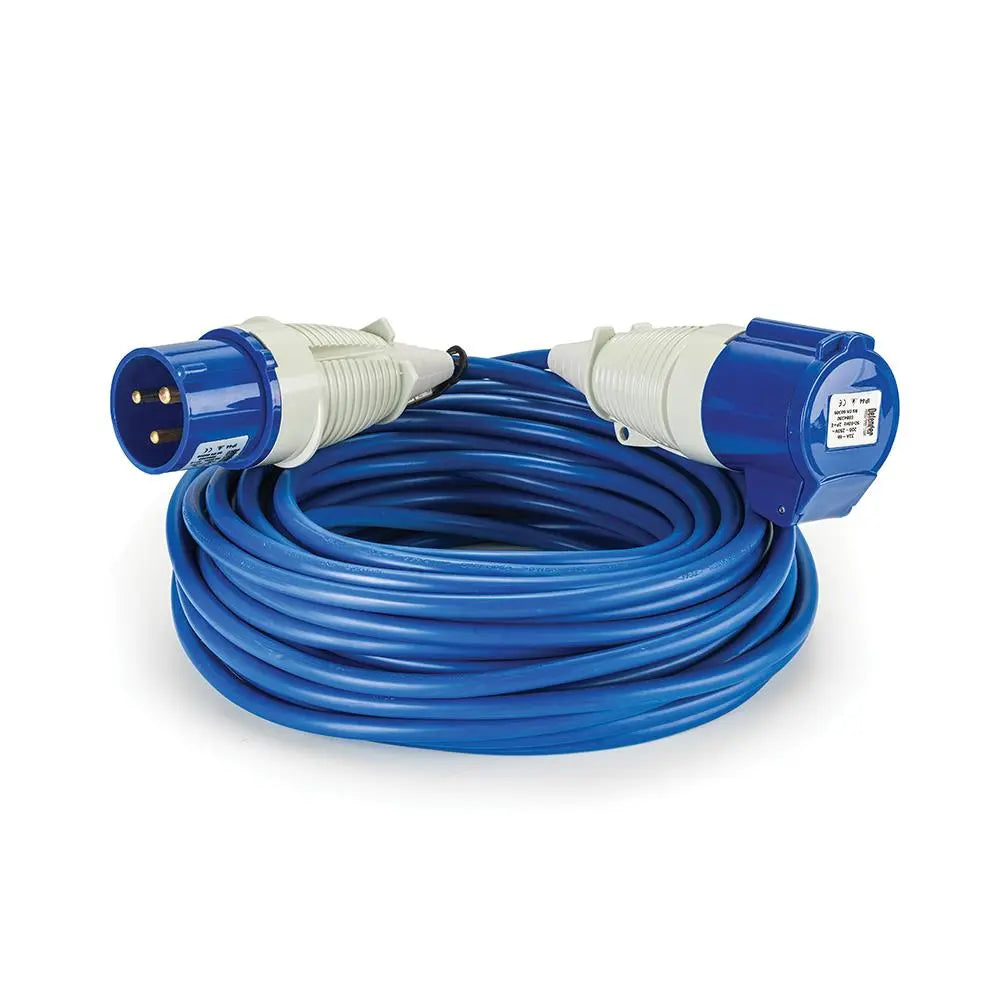 Defender Arctic Extension Lead Blue 2.5mm2 32A 25m 230V E85249.5  White Rose Tools