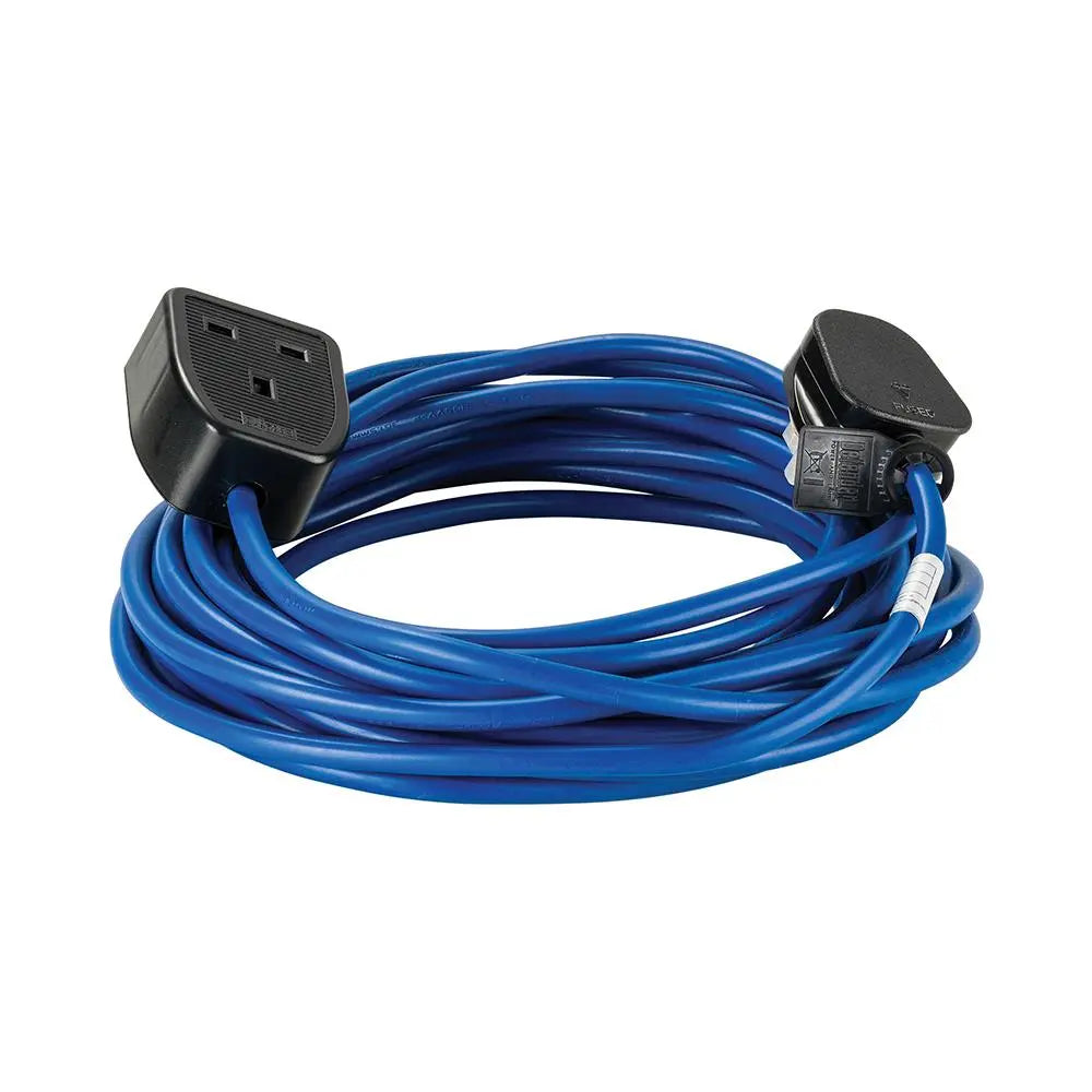 Defender Extension Lead Blue 1.5mm2 13A 10m 230V E85223  White Rose Tools
