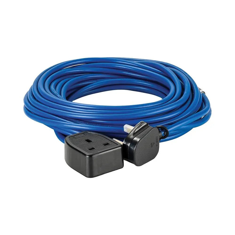 Defender Extension Lead Blue 1.5mm2 13A 14m 230V E85222  White Rose Tools
