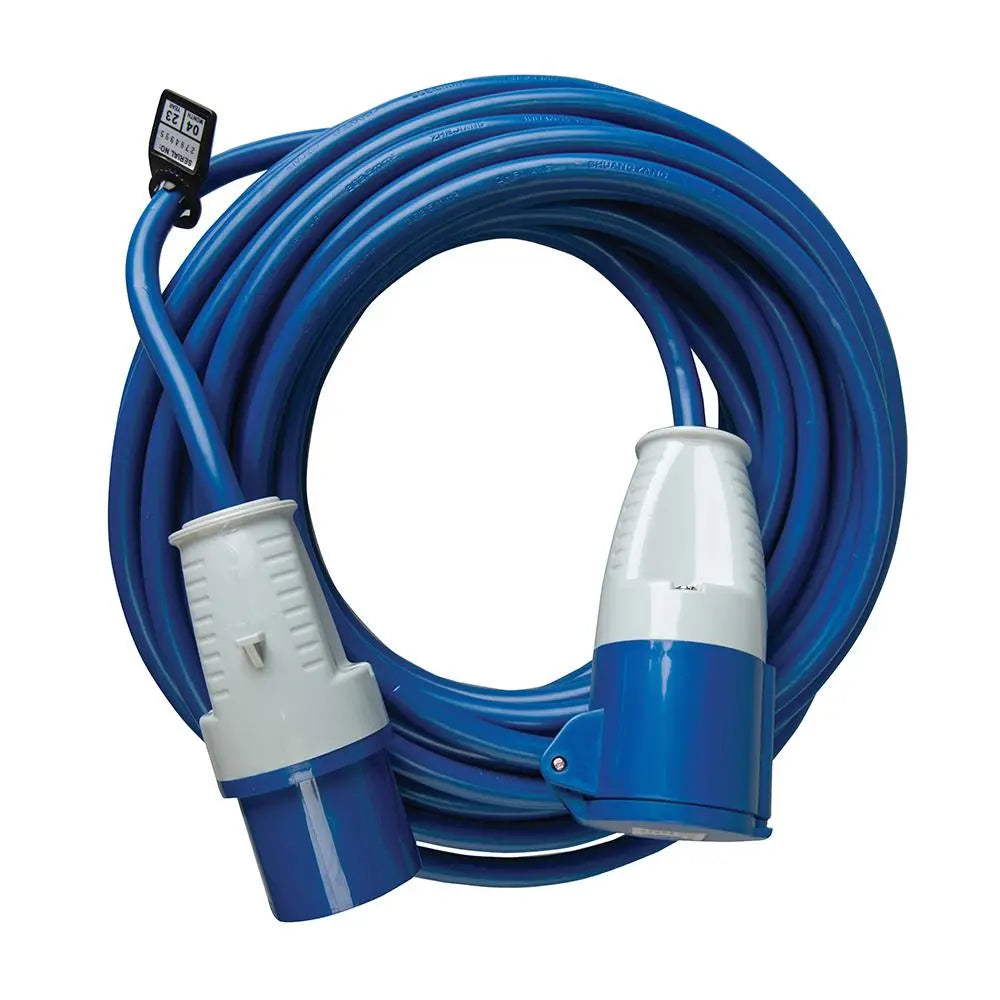 Defender Extension Lead Blue 2.5mm2 16A 14m 230V E85221  White Rose Tools
