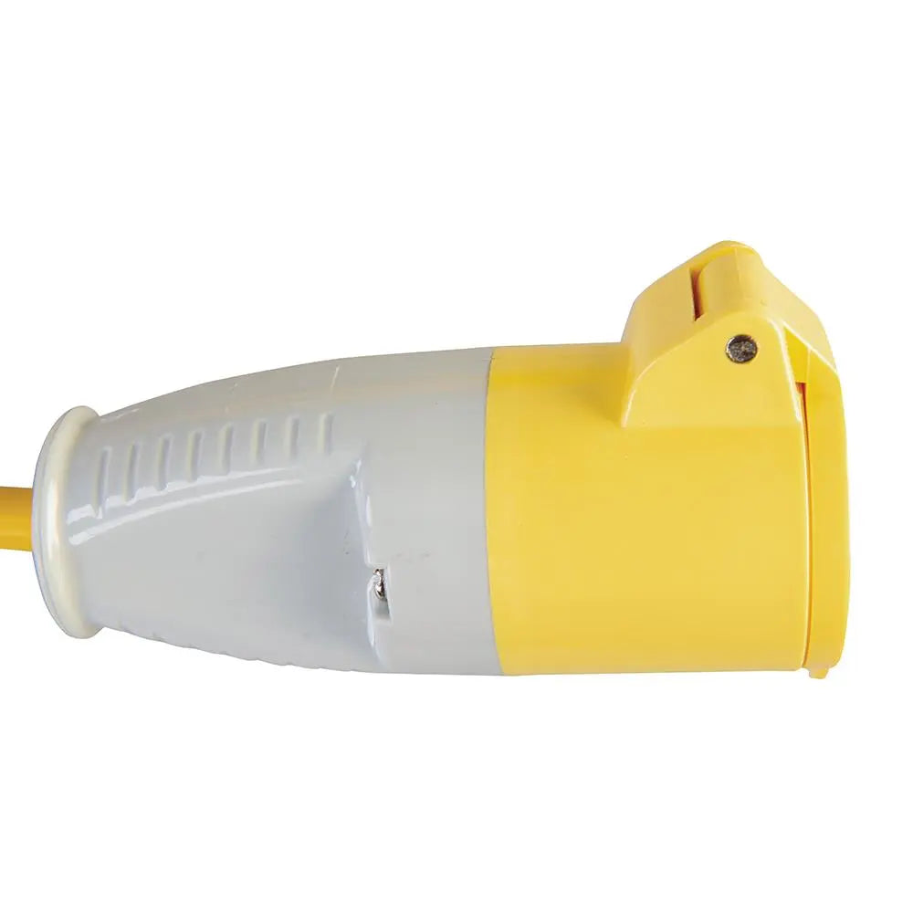 Defender Extension Lead Yellow 2.5mm2 16A 14m 110V E85121  White Rose Tools