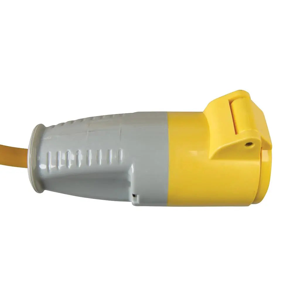 Defender Extension Lead Yellow 2.5mm2 16A 25m 110V E85233  White Rose Tools
