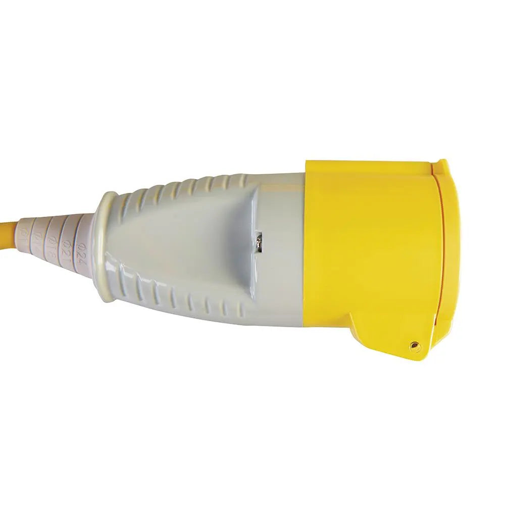 Defender Extension Lead Yellow 4mm2 32A 14m 110V E85240  White Rose Tools