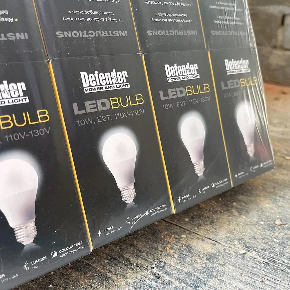 Defender LED 10W Bulb ES (10S) 10pk 110V E56262  White Rose Tools
