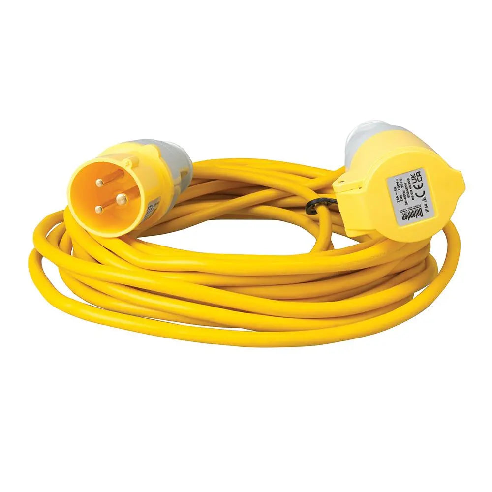 Defender Loose Lead Yellow 1.5mm2 10m 110V E85118  White Rose Tools