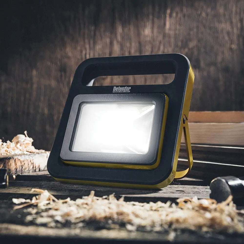 Defender Slimline LED Floor Light 110V 20W E206011  White Rose Tools