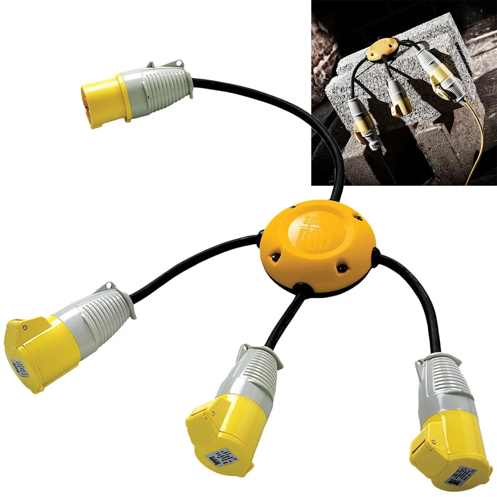 Defender Spider Pod Power Splitter 3 Way 110V 16A 