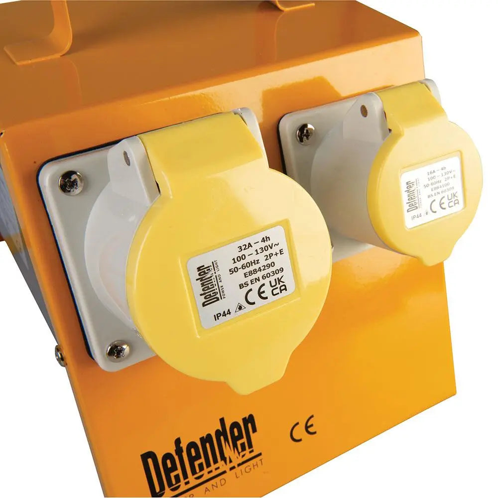 Defender Splitter Box 2 x 16A / 32A 110V E13108  White Rose Tools