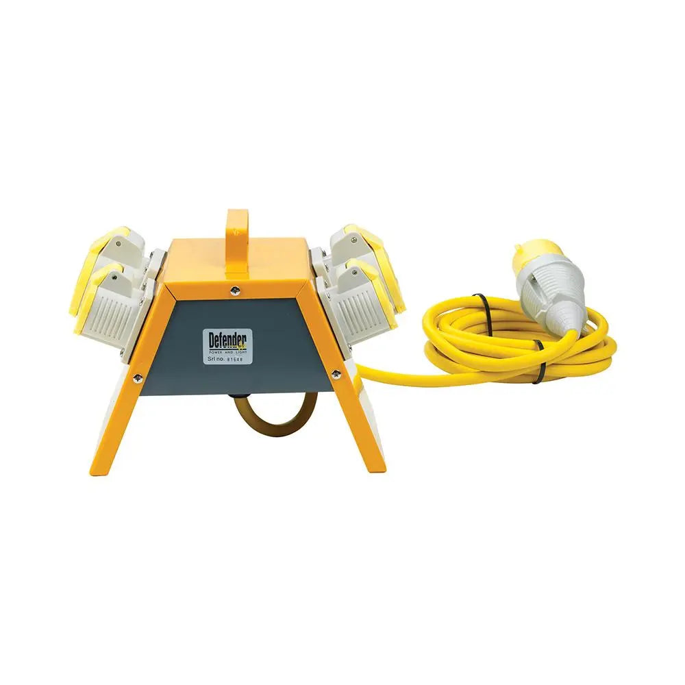 Defender Splitter Box 2 x 16A / 32A 110V E13108  White Rose Tools