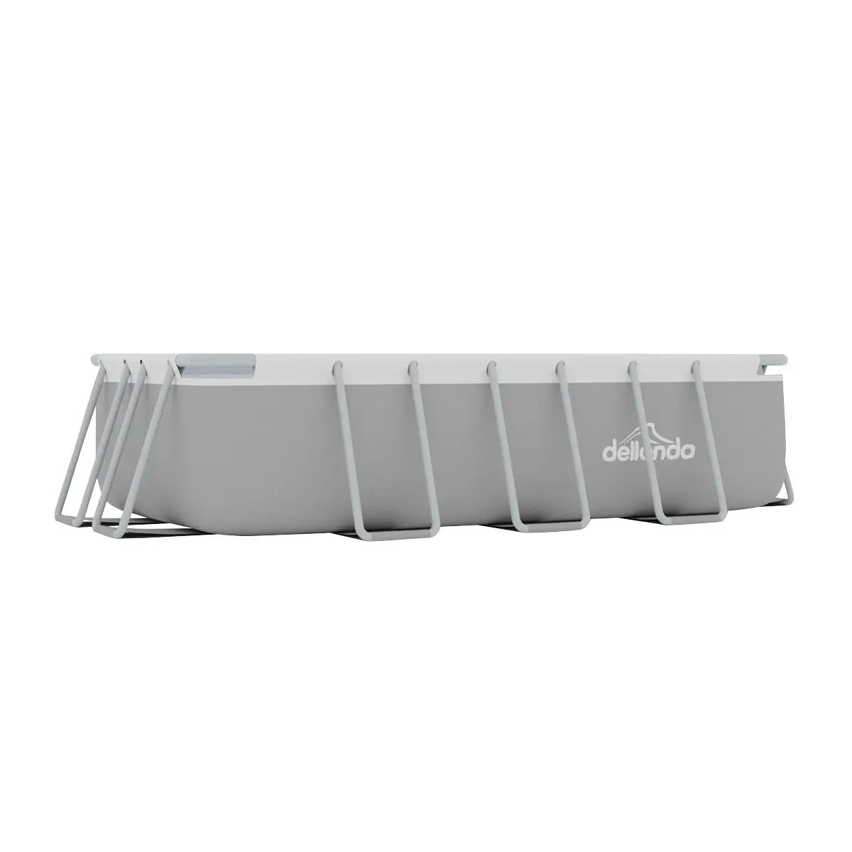Dellonda 13ft Deluxe Steel Swimming Pool with Filter Pump  White Rose Tools