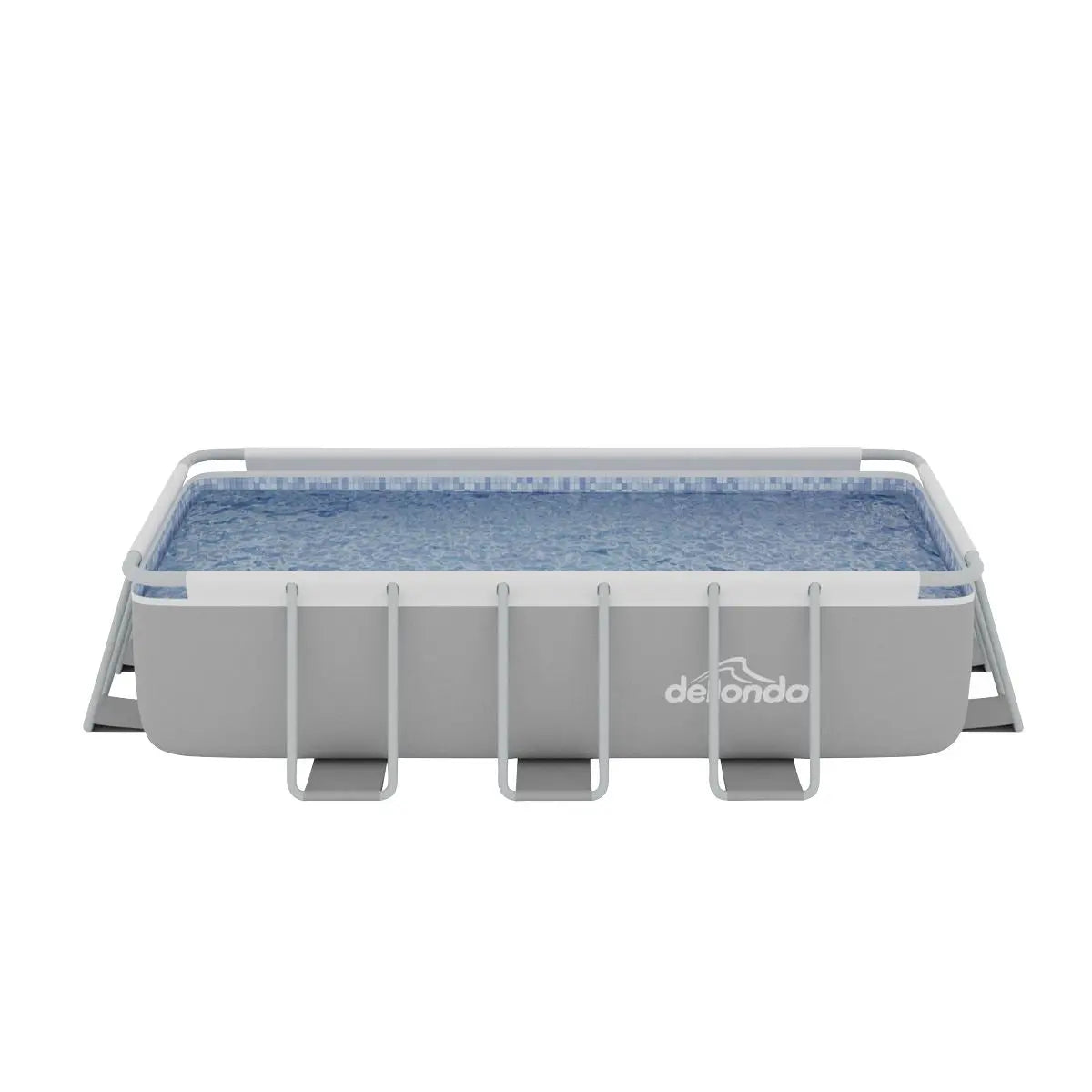 Dellonda 13ft Deluxe Steel Swimming Pool with Filter Pump  White Rose Tools