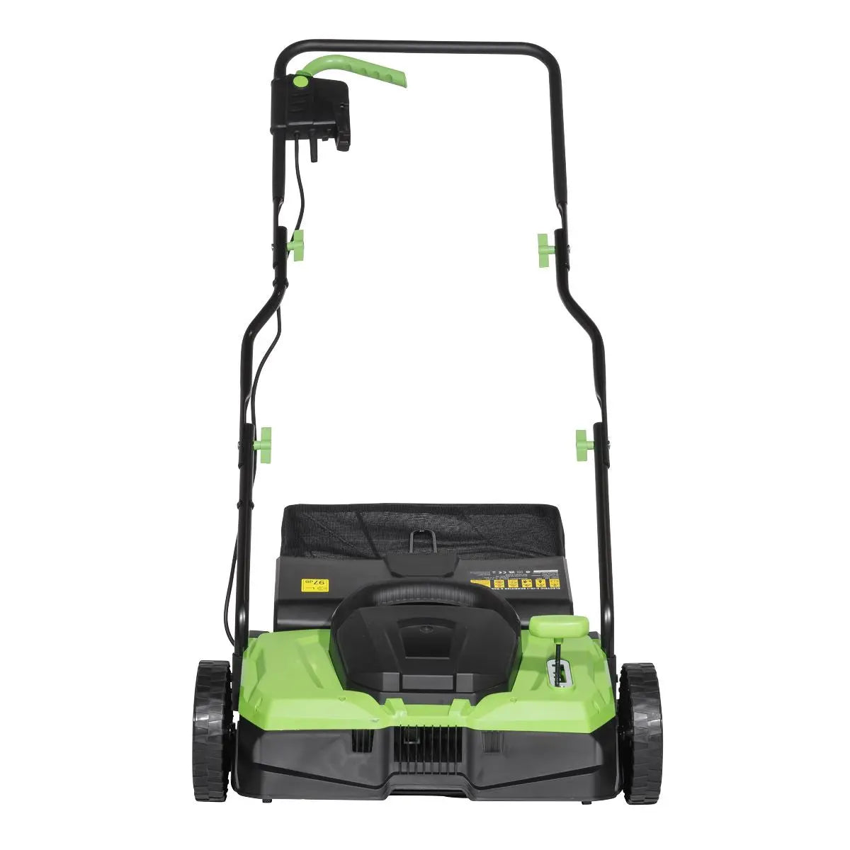 Dellonda 1500W Electric 2-in-1 Scarifier with 5-Heights, 36cm Cutting Diameter, 45L Grass Collection Bag, 10m Mains Cable, Hand Push  White Rose Tools