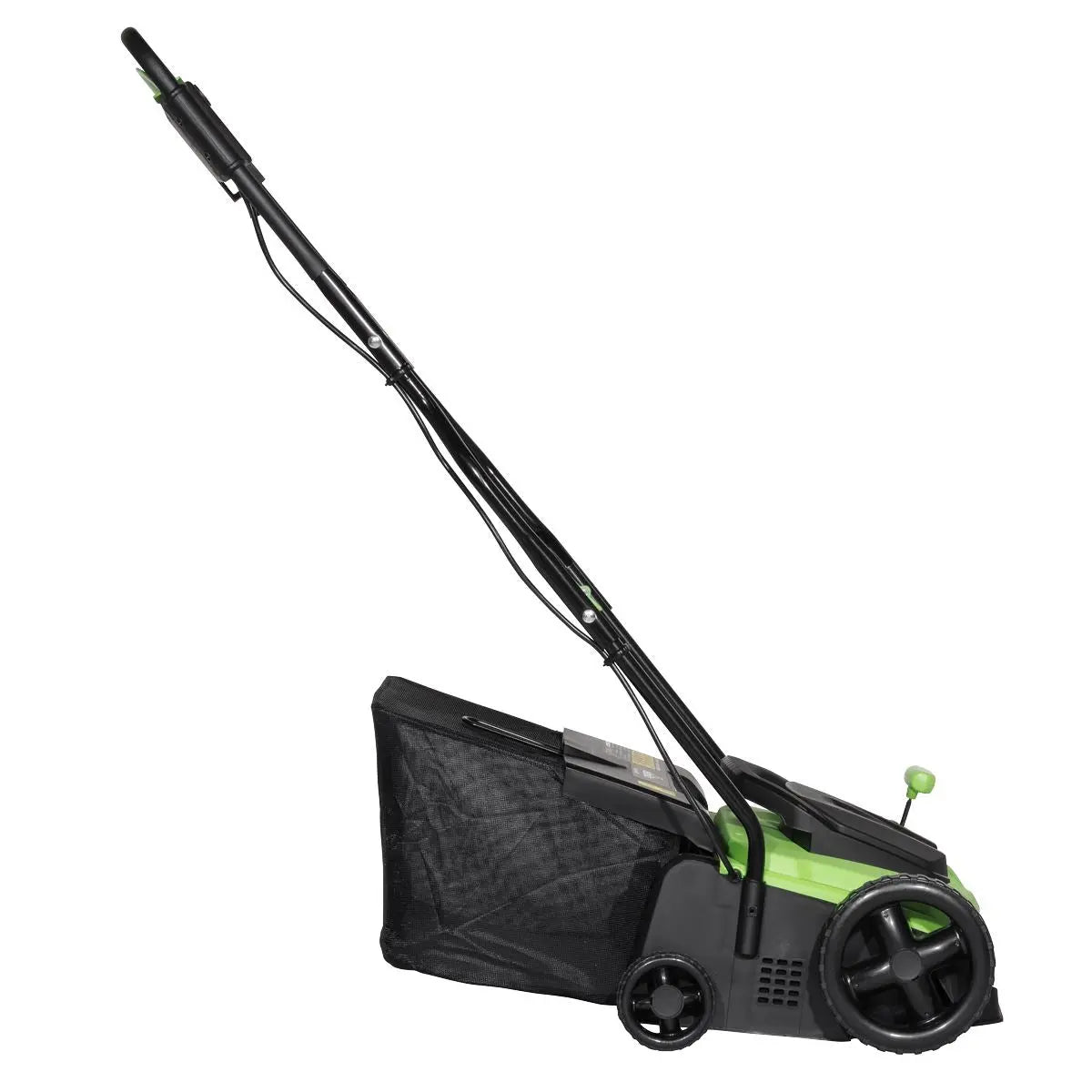 Dellonda 1500W Electric 2-in-1 Scarifier with 5-Heights, 36cm Cutting Diameter, 45L Grass Collection Bag, 10m Mains Cable, Hand Push  White Rose Tools