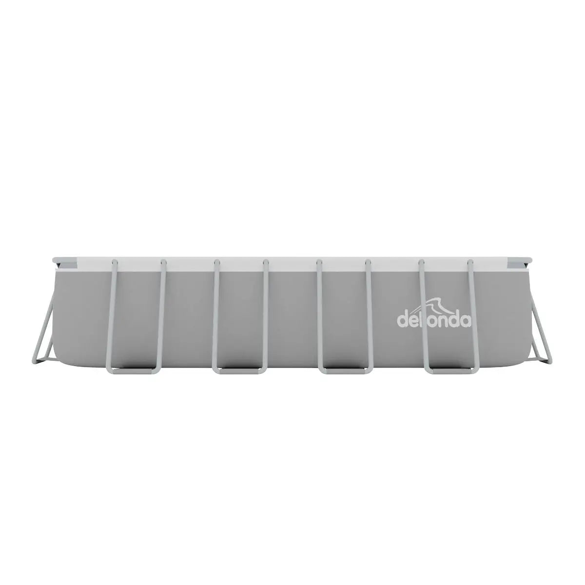 Dellonda 18ft Deluxe Steel Frame Swimming Pool, Rectangular with Filter Pump  White Rose Tools