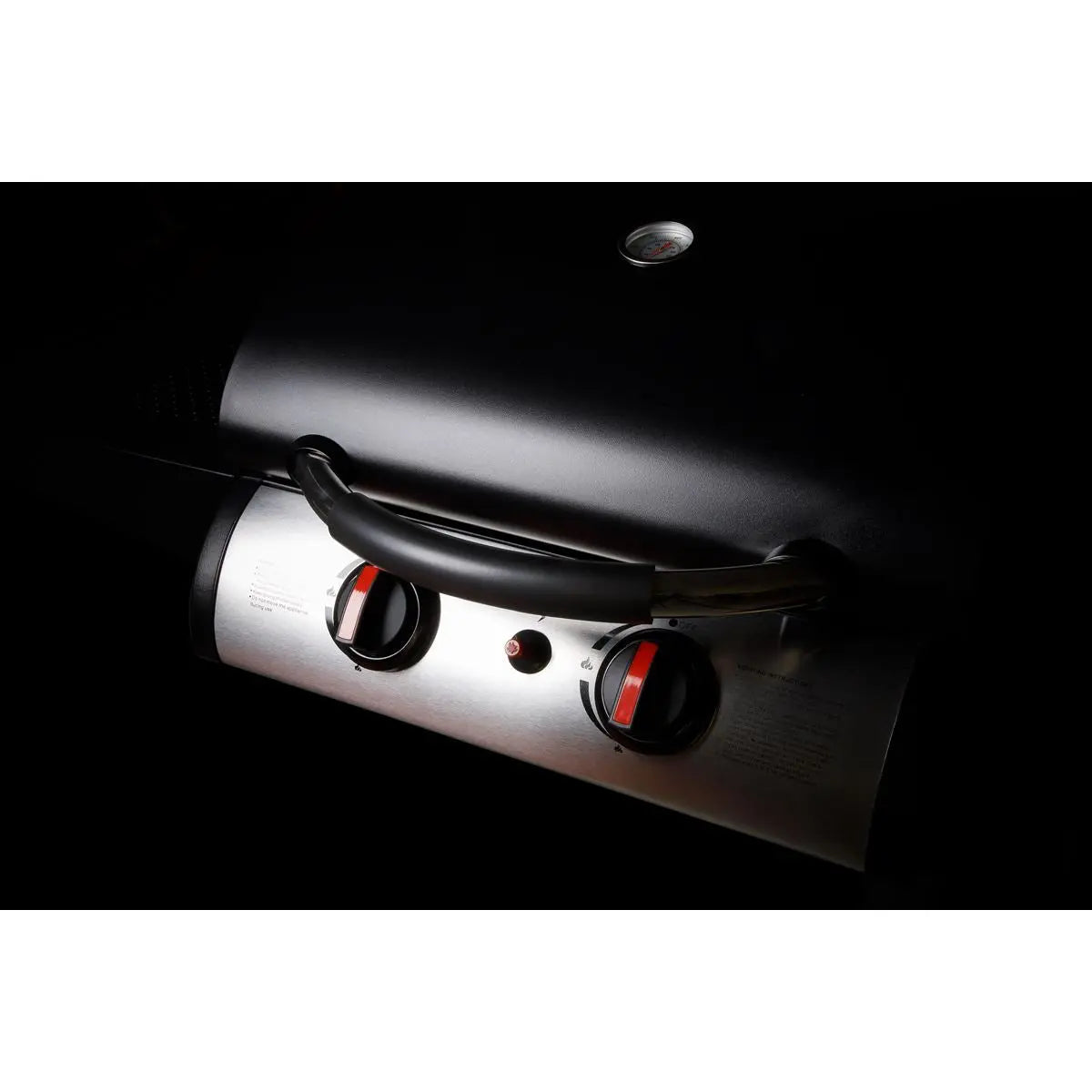Dellonda 2 Burner Gas BBQ Grill with Ignition & Thermometer - Black/Stainless Steel  White Rose Tools