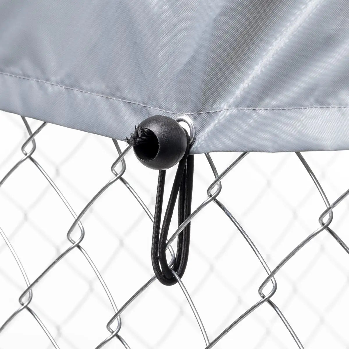 Dellonda 2 x2 x 1.5m Dog Kennel, Galvanised Steel, Roof Cover, Chain Link Fencing  White Rose Tools