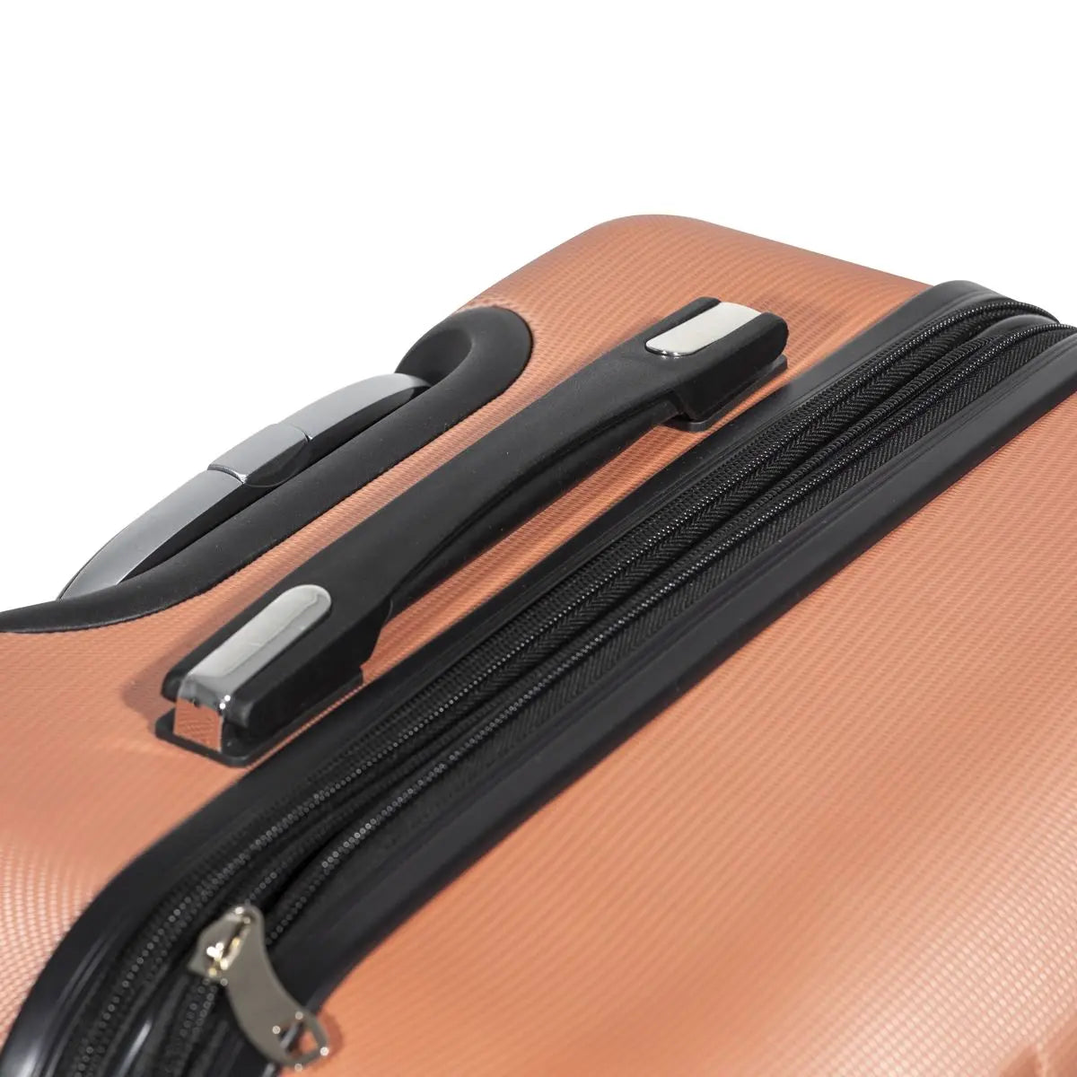 Dellonda 3-Piece Lightweight ABS Luggage Set with Integrated TSA Approved Combination Lock - Rose Gold - DL125  White Rose Tools