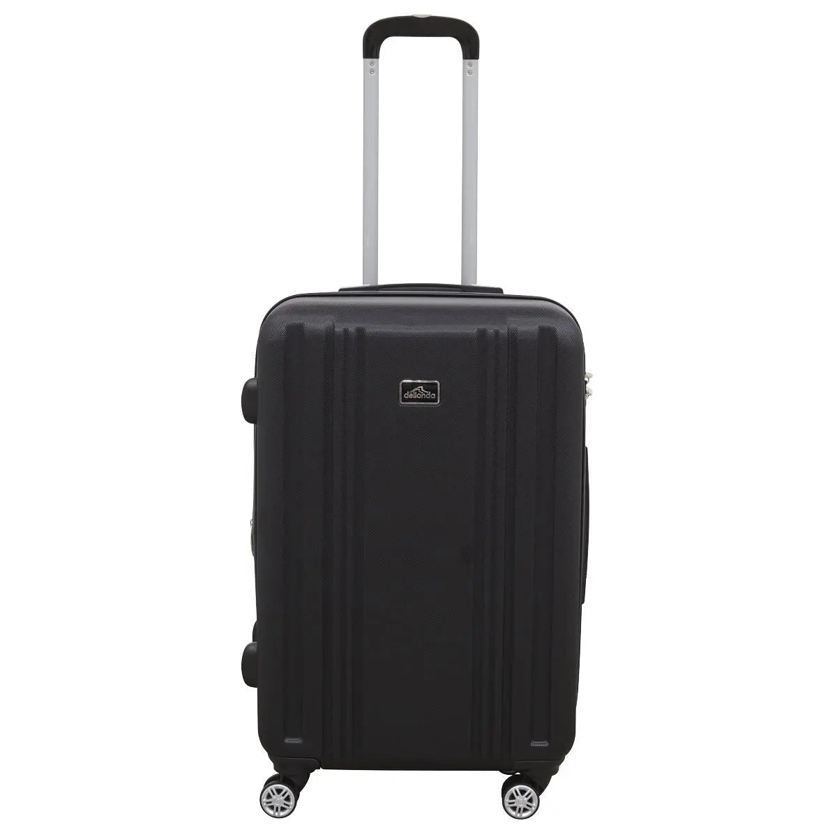 Dellonda 3-Piece Lightweight Luggage Suitcase Trolley Set ABS TSA Lock Black  White Rose Tools