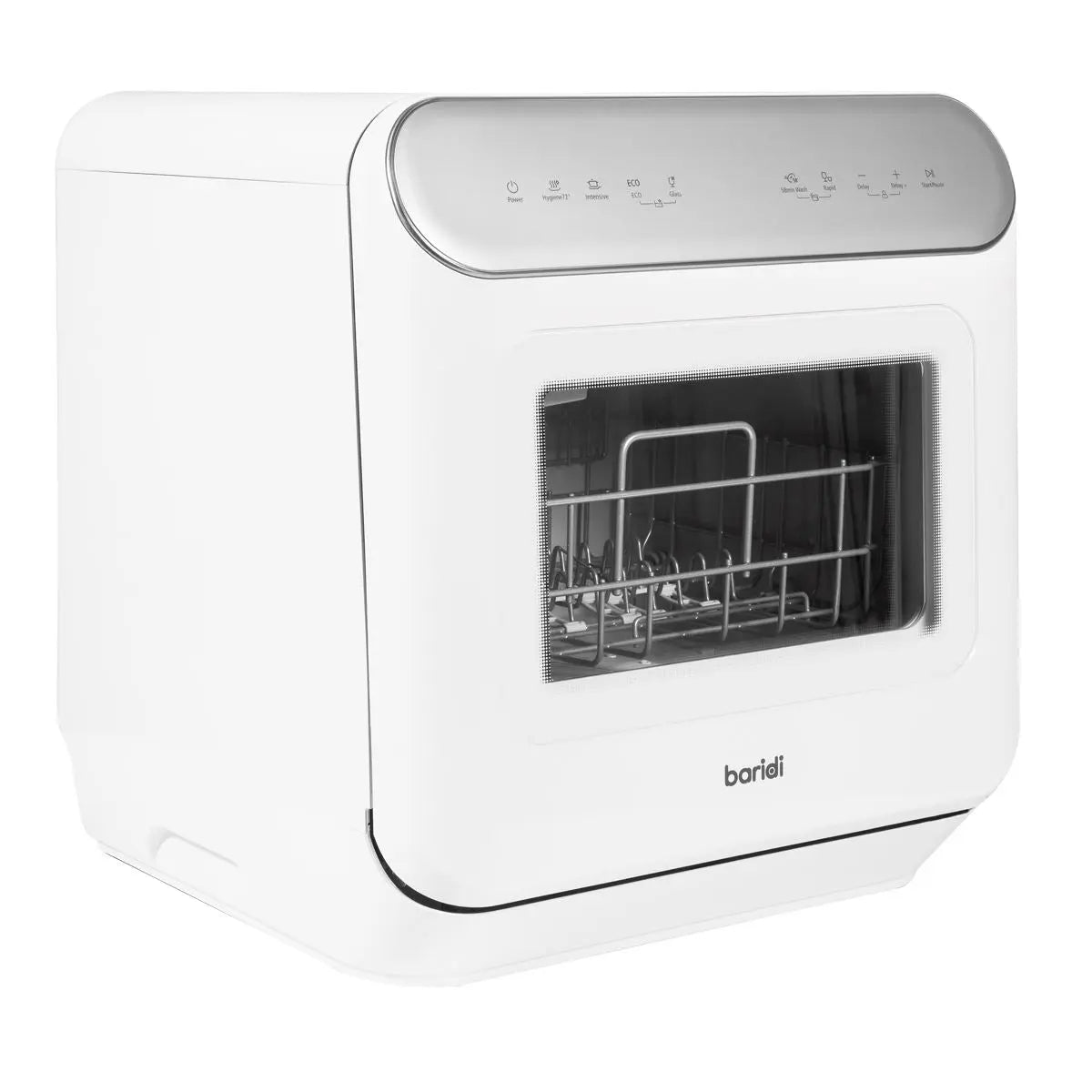 Dellonda 3 Place Settings Mini Portable Tabletop Dishwasher with 7 Wash Functions  White Rose Tools