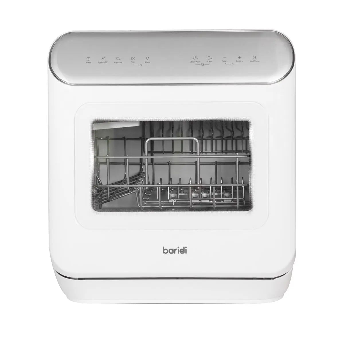 Dellonda 3 Place Settings Mini Portable Tabletop Dishwasher with 7 Wash Functions  White Rose Tools