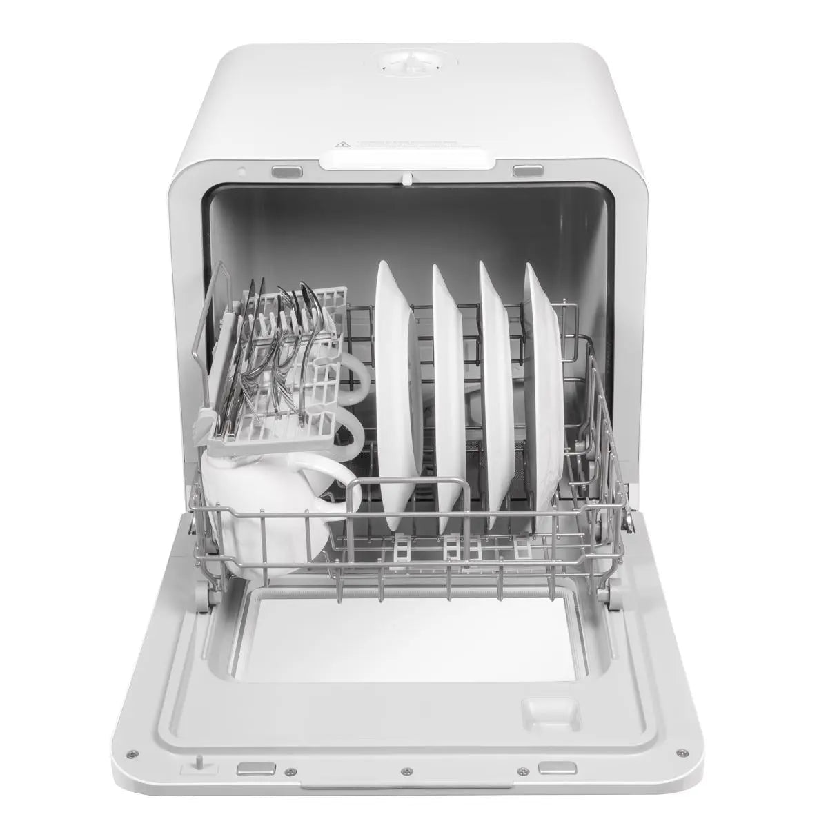 Dellonda 3 Place Settings Mini Portable Tabletop Dishwasher with 7 Wash Functions  White Rose Tools
