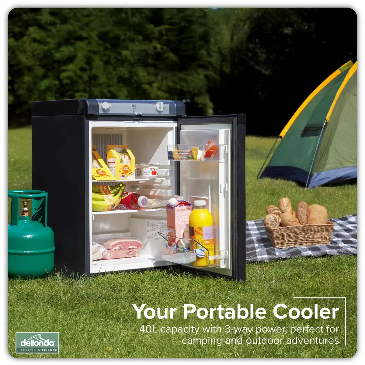 Dellonda 3-Way Fridge 40L  White Rose Tools