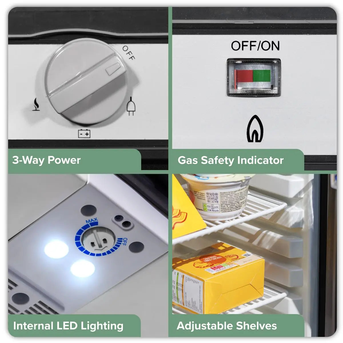 Dellonda 3-Way Fridge 40L  White Rose Tools