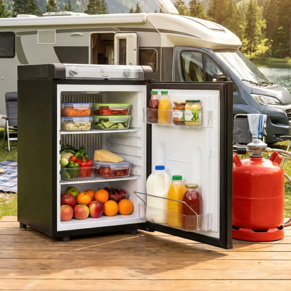 Dellonda 3-Way Fridge 60L  White Rose Tools