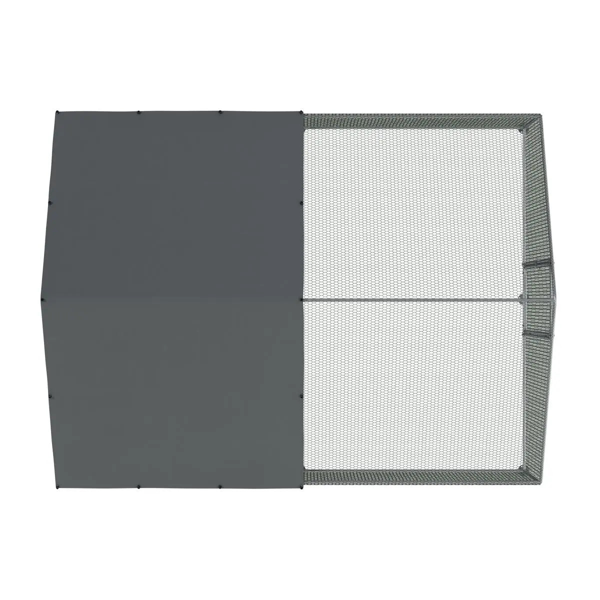Dellonda 3 x 4 x 2m Walk-In Chicken Run, Galvanized Steel, Roof Cover, PVC Coated Chicken Wire  White Rose Tools