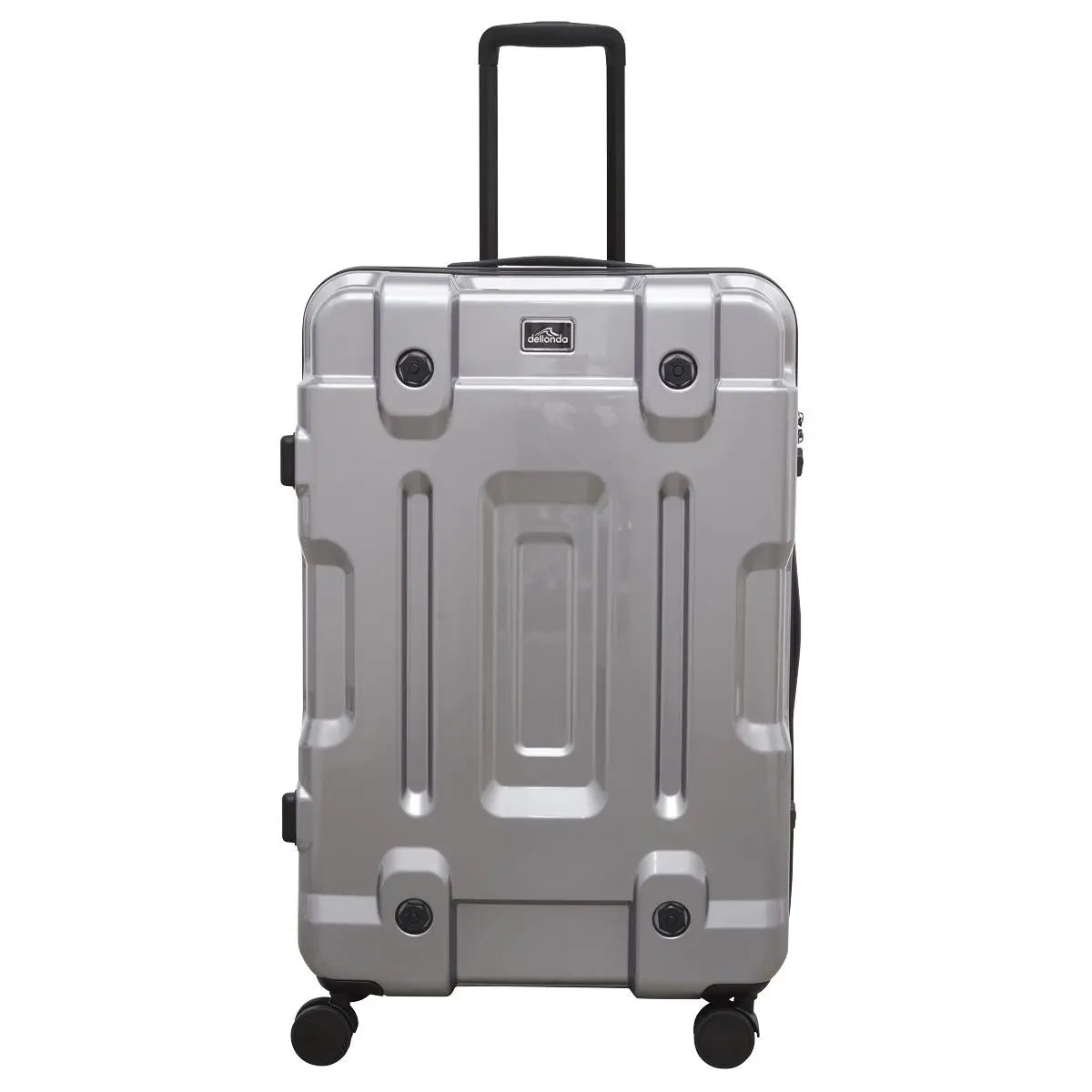 Dellonda 3pc Lightweight ABS Luggage Set  - 20", 24", 28" - Silver - DL9  White Rose Tools
