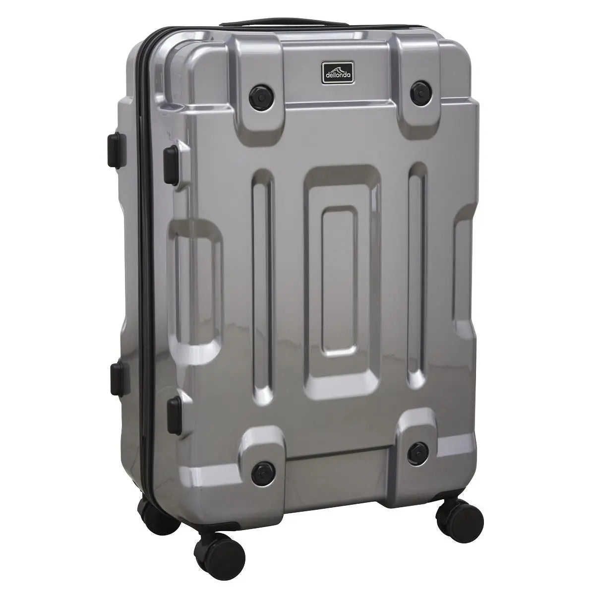 Dellonda 3pc Lightweight ABS Luggage Set  - 20", 24", 28" - Silver - DL9  White Rose Tools