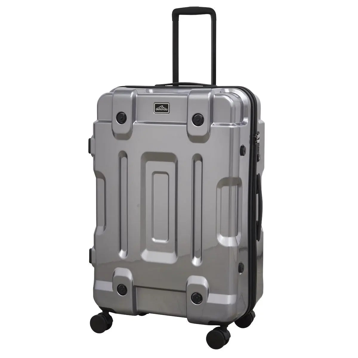 Dellonda 3pc Lightweight ABS Luggage Set  - 20", 24", 28" - Silver - DL9  White Rose Tools