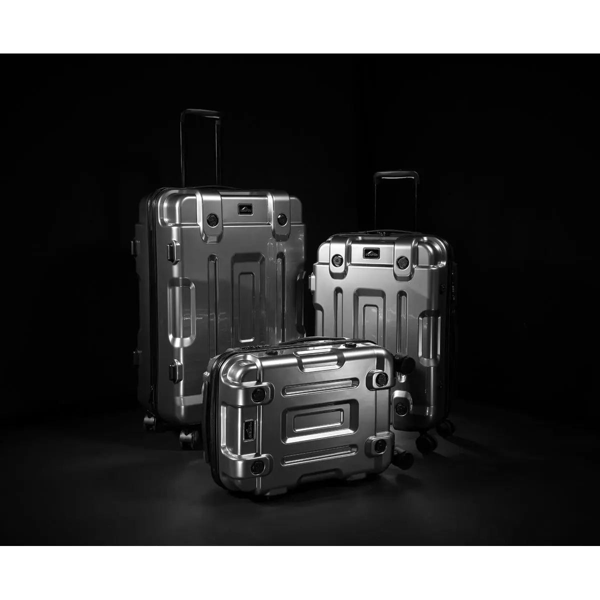 Dellonda 3pc Lightweight ABS Luggage Set  - 20", 24", 28" - Silver - DL9  White Rose Tools