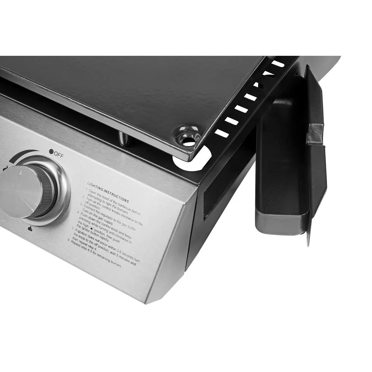 Dellonda 4 Burner Portable Gas Plancha 10kW BBQ Griddle, Stainless Steel  White Rose Tools