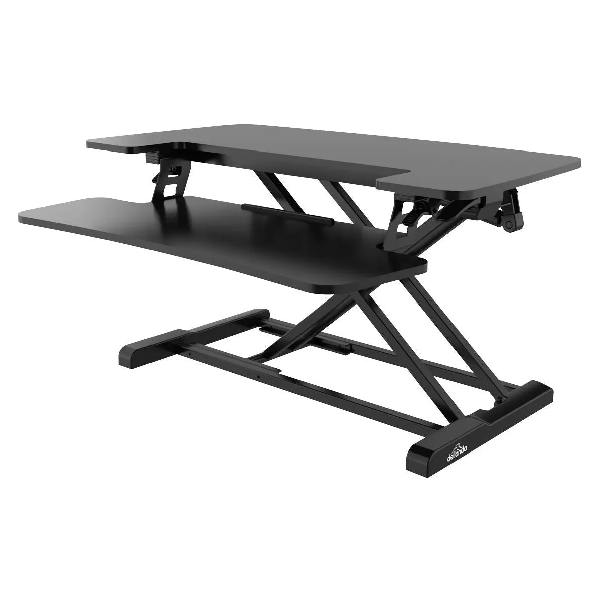 Dellonda 71cm Height Adjustable Standing Desk Converter, 50cm Max Height, 15kg Capacity - DH14  White Rose Tools