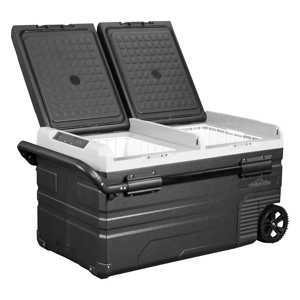 Dellonda 75L Portable Dual Zone Compressor Car Camping Fridge/Freezer 12/24V  White Rose Tools