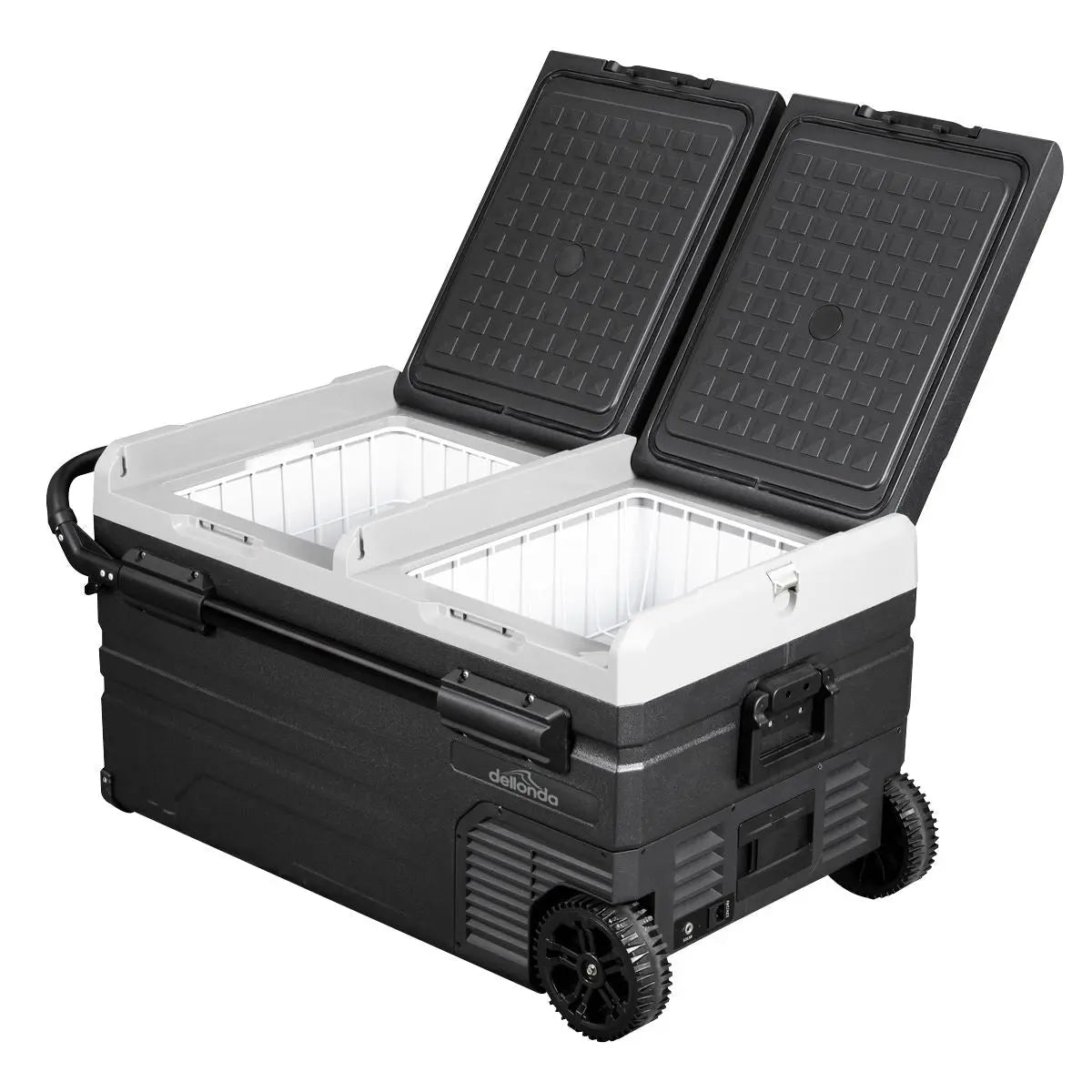 Dellonda 75L Portable Dual Zone Compressor Car Camping Fridge/Freezer 12/24V  White Rose Tools