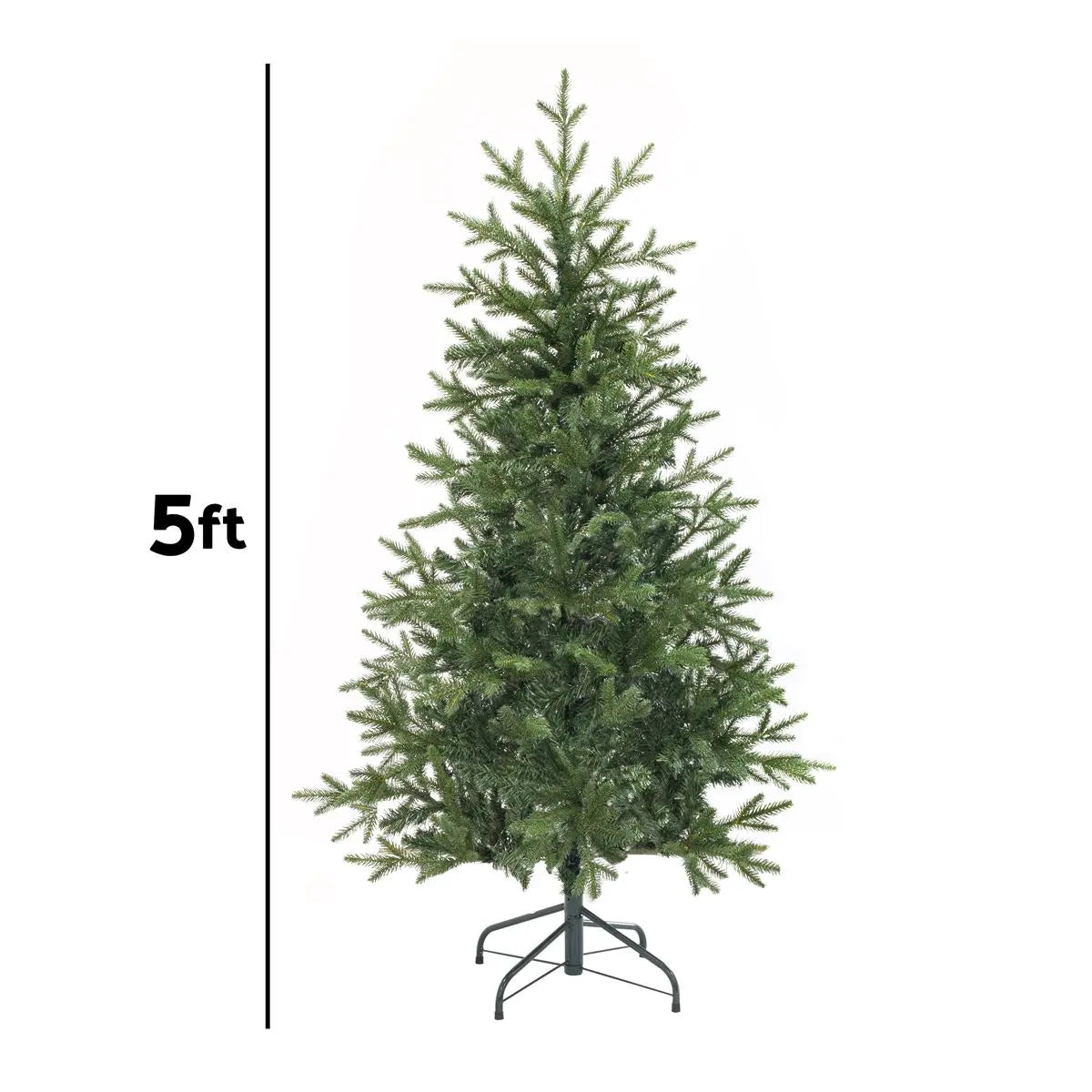 Dellonda Artificial 5ft/150cm Hinged Christmas Tree with 772 PE/PVC Mix Tips  White Rose Tools