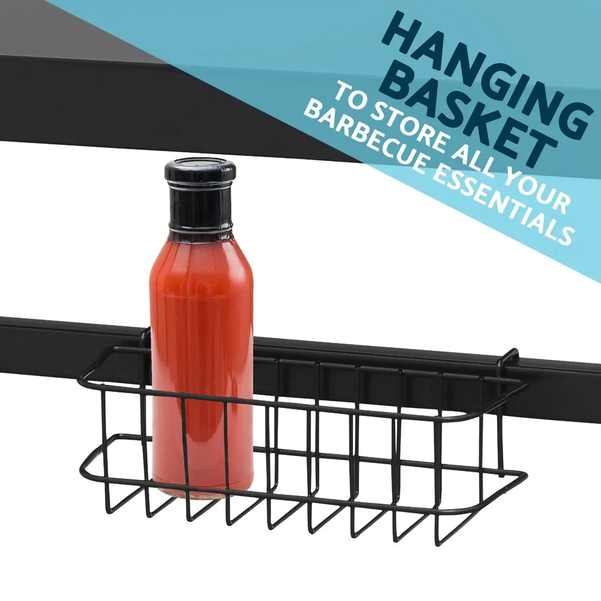 Dellonda BBQ & Plancha Trolley for Outdoor Cooking with Utensil Holder, Black  White Rose Tools