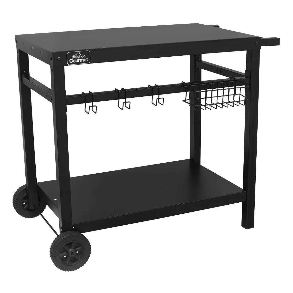 Dellonda BBQ & Plancha Trolley for Outdoor Cooking with Utensil Holder, Black  White Rose Tools